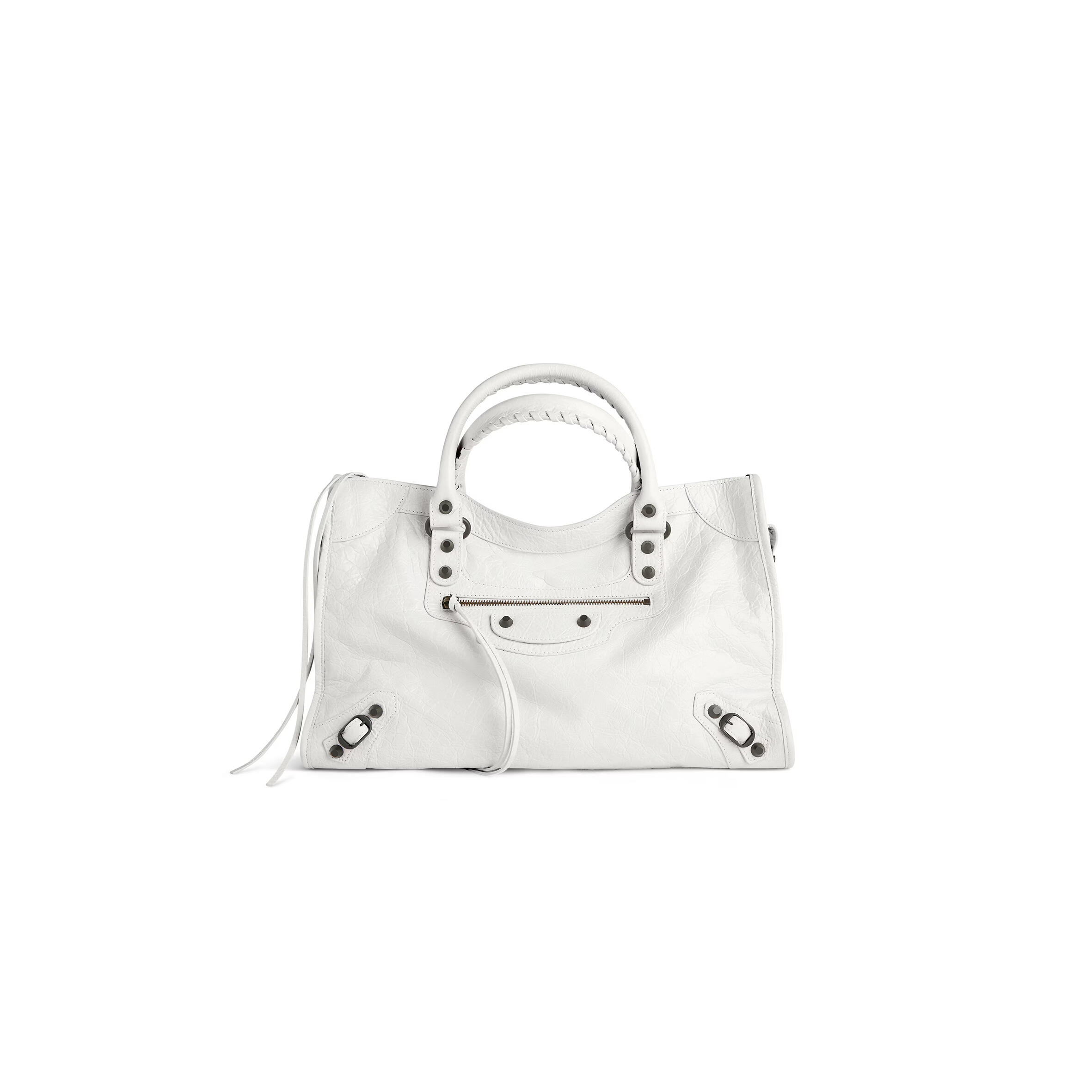 Ba1en*iaga women''s le city bag medium in optic white 7977862abek9104 (38*24*13cm)
